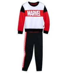 Disney Marvel Logo Sweatshirt And Pants Set For Kids