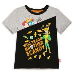 Disney Thor And Loki Halloween Fashion T-Shirt For Kids
