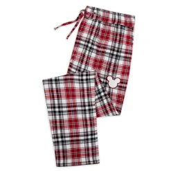 Disney Mickey Mouse Holiday Plaid Sleep Pants For Adults