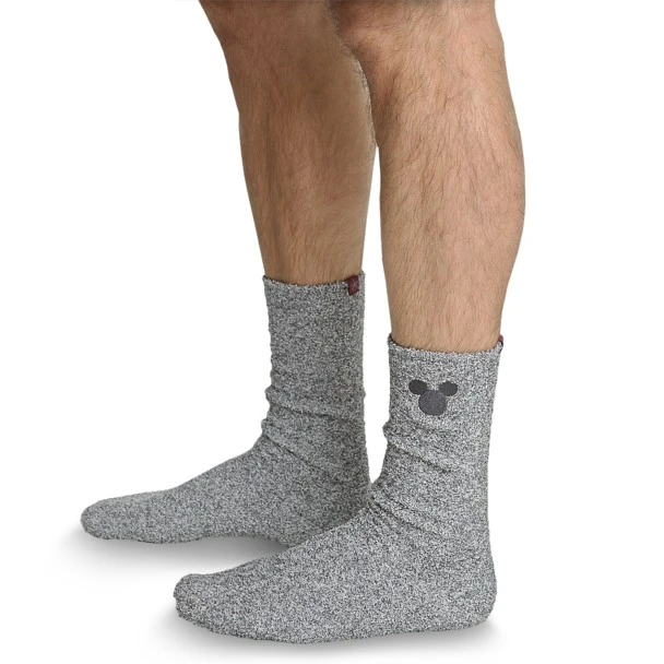 Disney Mickey Mouse Socks For Men By Barefoot Dreams โ Light Gray - Image 2