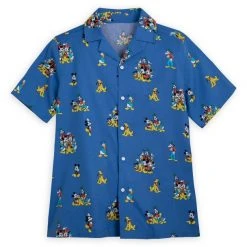 Disney Mickey Mouse And Friends Woven Shirt For Adults