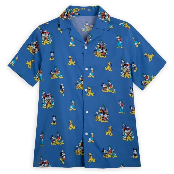 Disney Mickey Mouse And Friends Woven Shirt For Adults
