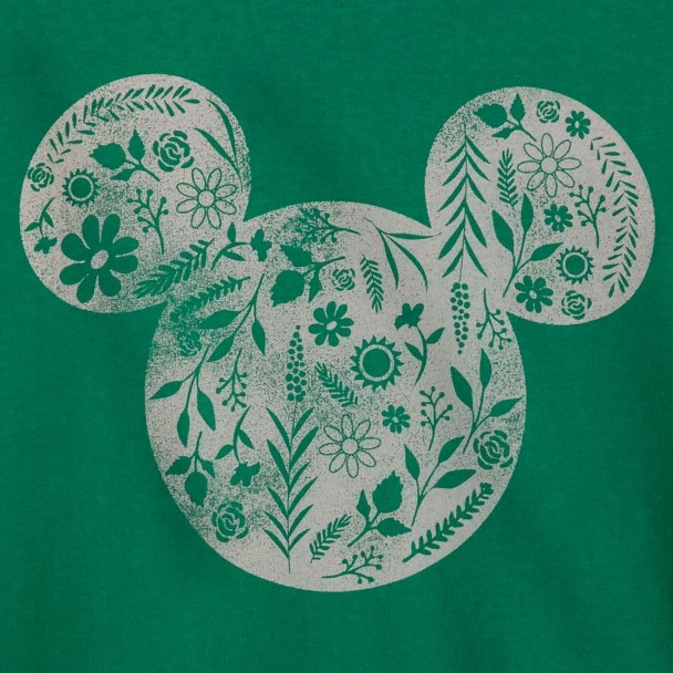 Disney Mickey Mouse Floral Long Sleeve T-Shirt For Adults - Image 2