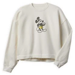 Disney Mickey Mouse Genuine Mousewear Pullover Sweatshirt For Women – White