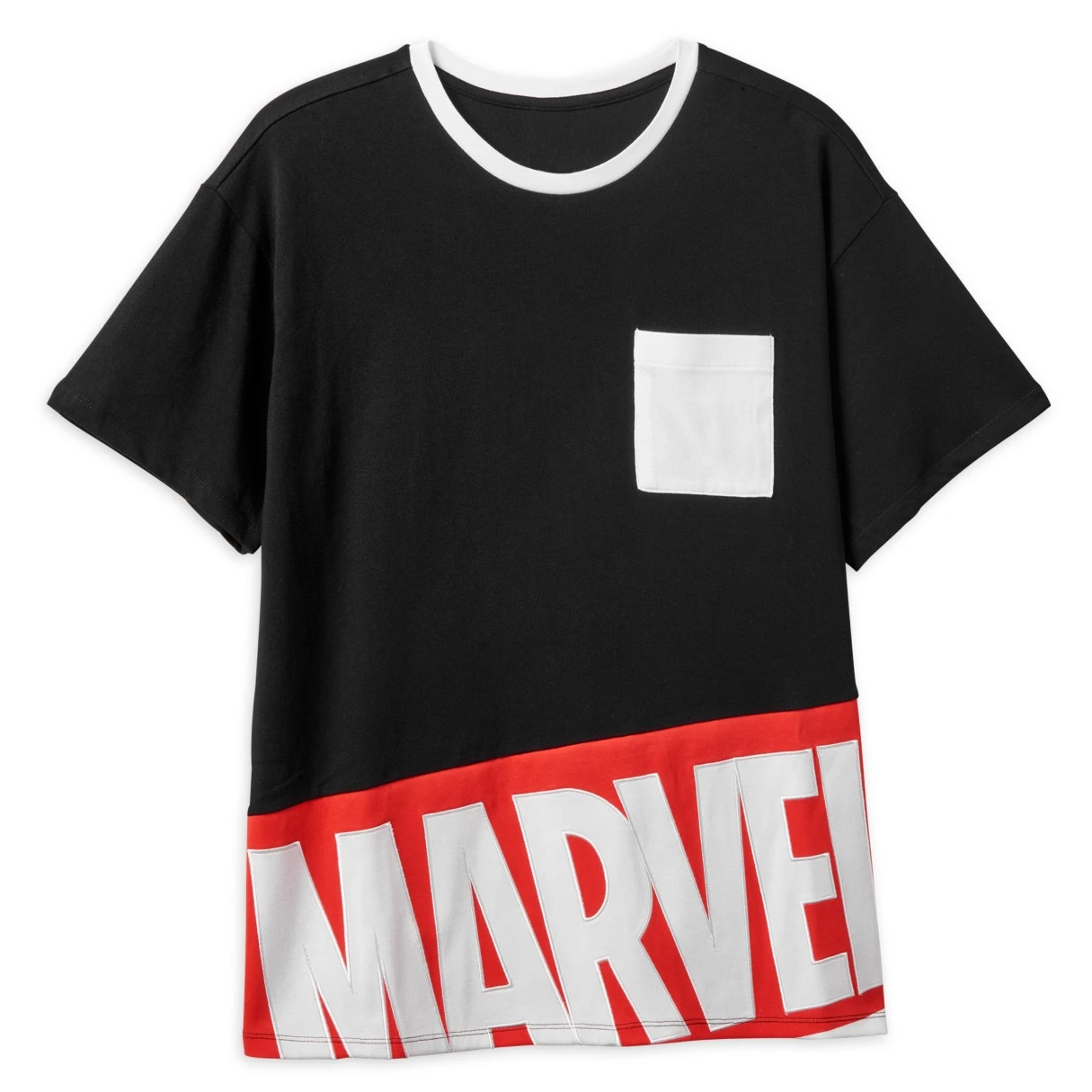 Disney Marvel Logo Ringer Fashion T-Shirt For Adults
