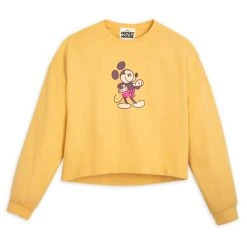 Disney Mickey Mouse Genuine Mousewear Pullover Sweatshirt For Women – Gold