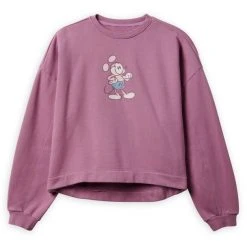 Disney Mickey Mouse Genuine Mousewear Pullover Sweatshirt For Women – Plum