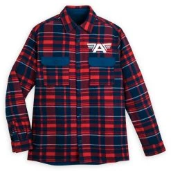 Disney Captain America Plaid Shacket For Adults