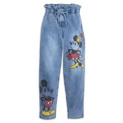 Disney Mickey And Minnie Mouse Drawstring Denim Pants For Women By Our Universe